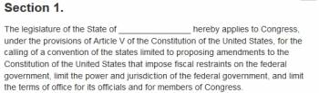 Convention of States Application Convention of States Application